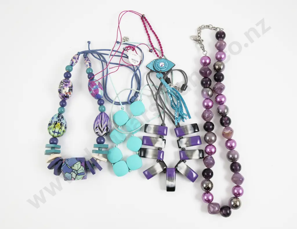 Four Modern Beaded Necklaces and Other Image 1++
