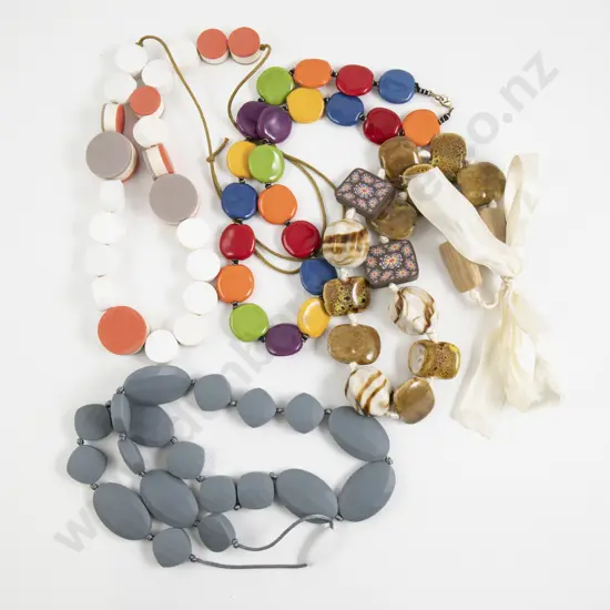 Four Modern Beaded Necklaces