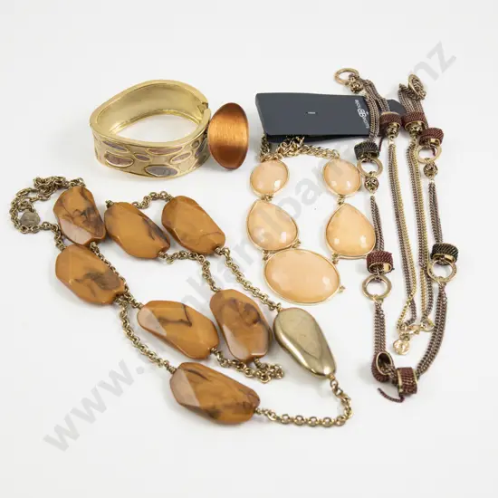 R. J. Graziano Single Strand Bead Necklace with Four Others