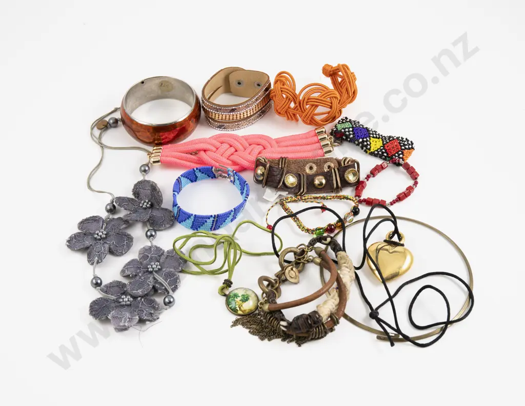 Collection of Beaded and Sequin Jewellery with Assorted Image 1++