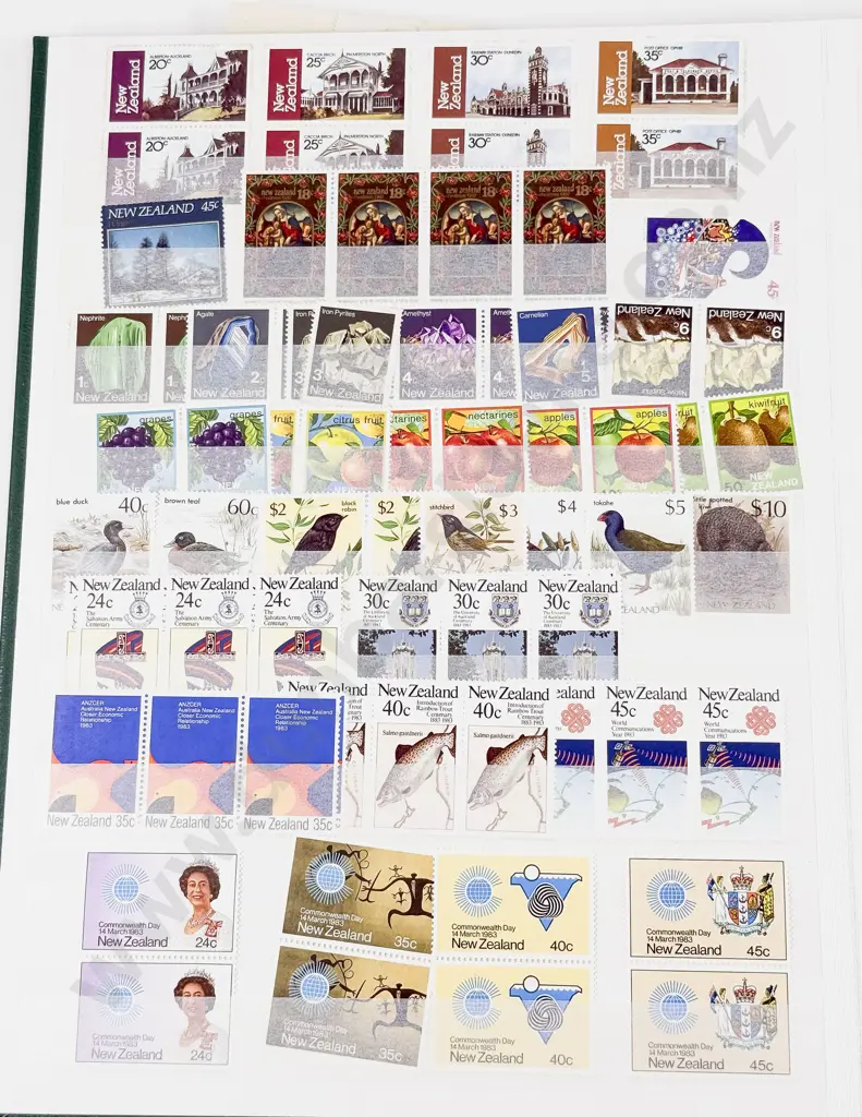 Two NZ Stock Book Album Mint Pre-decimal and Decimal with Miniature Sheets Image 1++