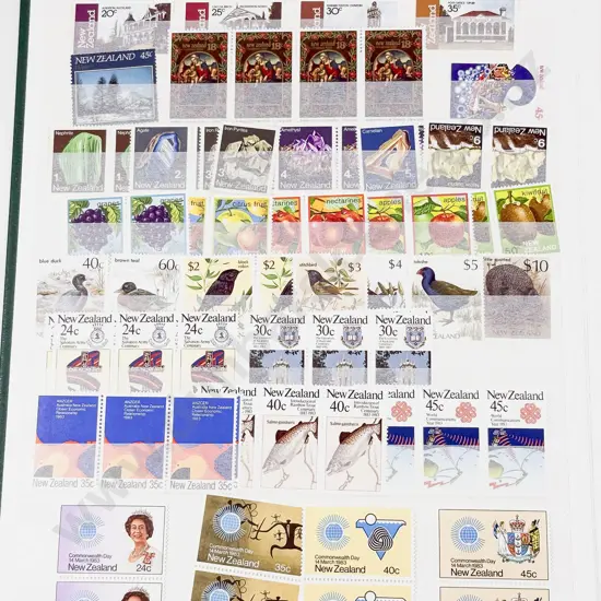 Two NZ Stock Book Album Mint Pre-decimal and Decimal with Miniature Sheets