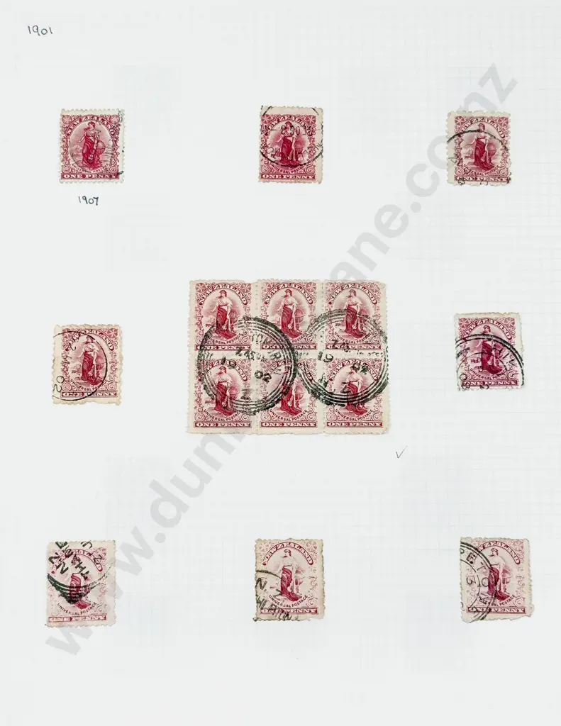 NZ Stamp Album 1873 up to 1989 Single Stamps Image 1++