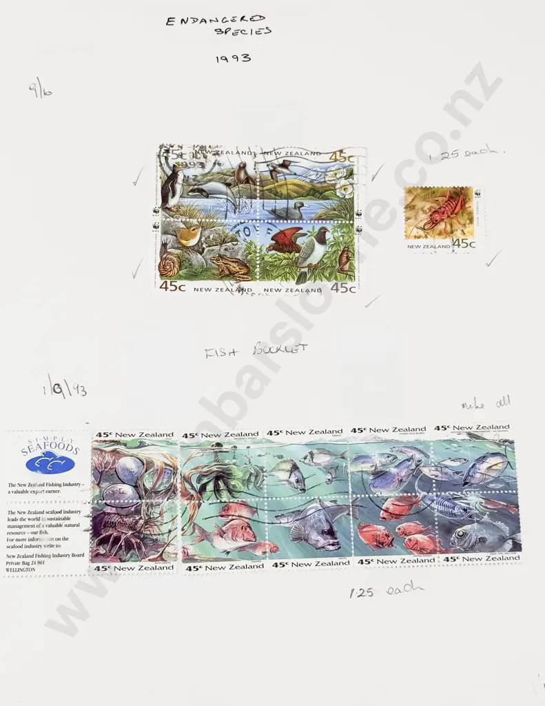 Two NZ Stamps Albums 1990 - 2000 and 1968 to 1989 Single Stamps Image 1++