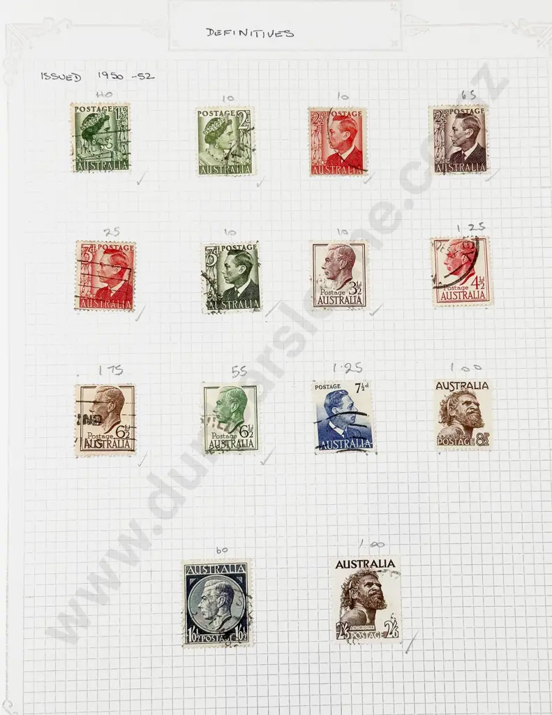Australia Stamp Album 1913 - 1975 Single Stamps Image 1++