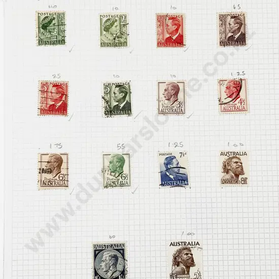 Australia Stamp Album 1913 - 1975 Single Stamps
