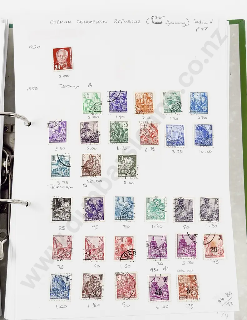 Folder World Stamps Germany to Hydrabad Single Stamps Image 1++