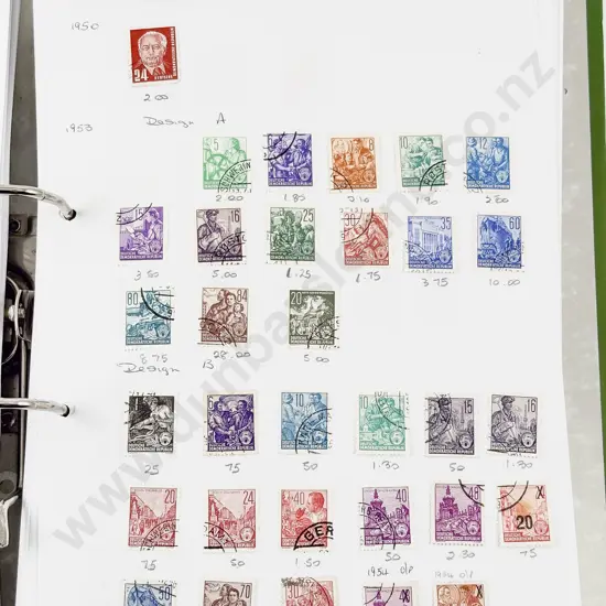 Folder World Stamps Germany to Hydrabad Single Stamps