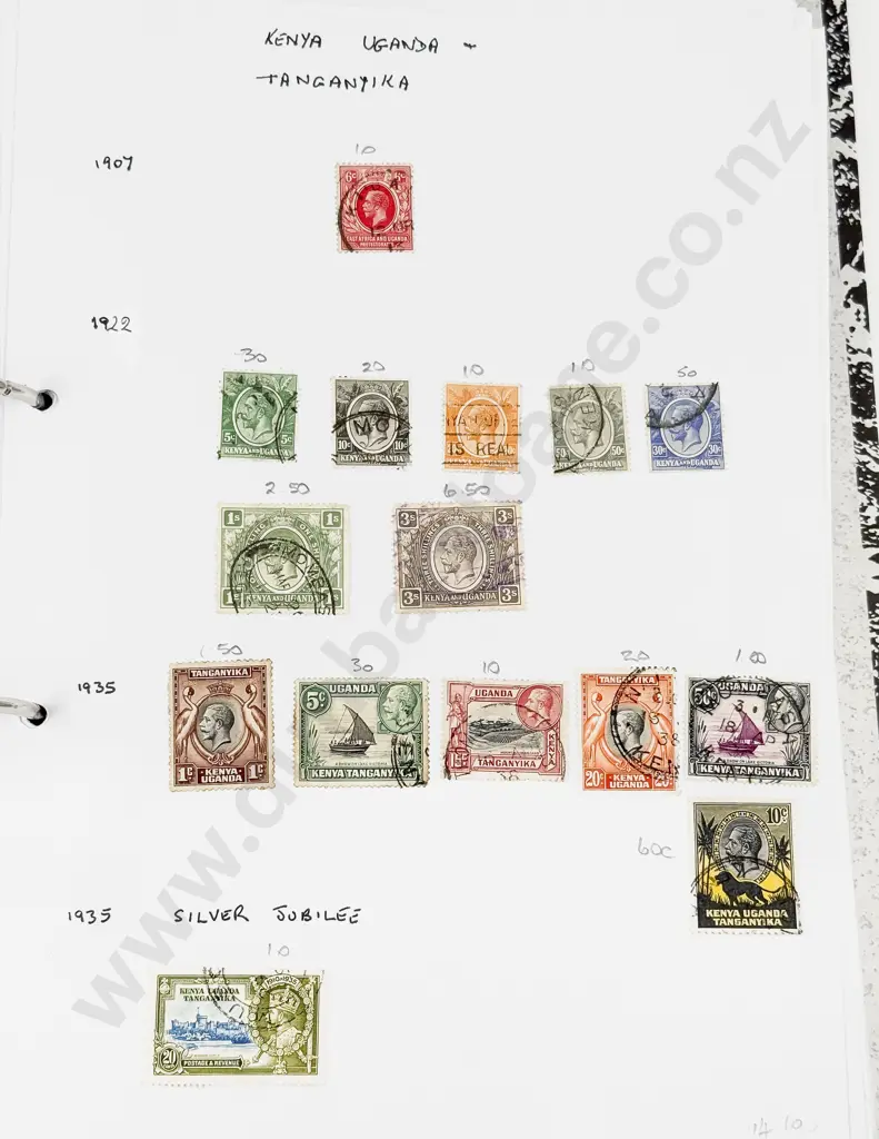 Folder World Stamps Jersey to New Foundland Single Stamps Image 1++