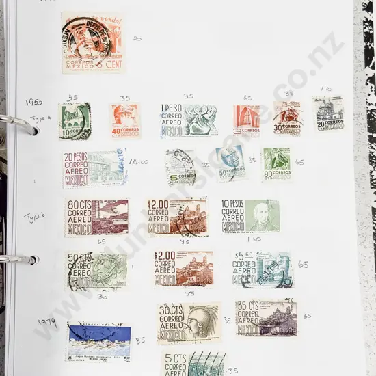 Folder World Stamps Jersey to New Foundland Single Stamps