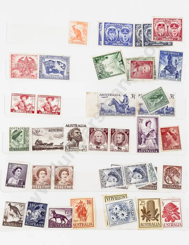 Two Stock Book Albums Australia and Gt Britain Mint (few stamps) Image 1++