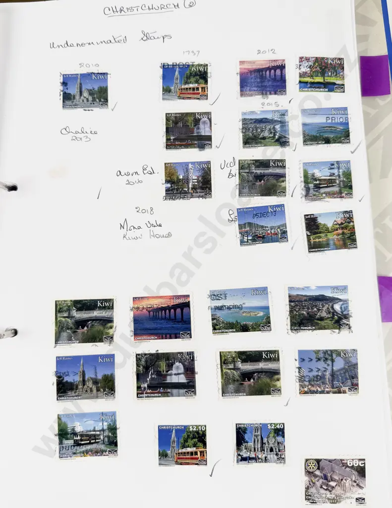 Three Albums NZ and World (few stamps) with Loose Stamps and Albums Pages Image 1++