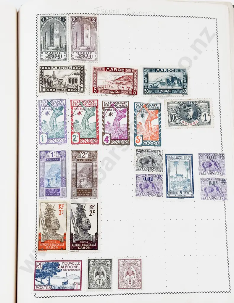 Two Empire Illustrated Stamp Albums of World Stamps with NZ Image 1++