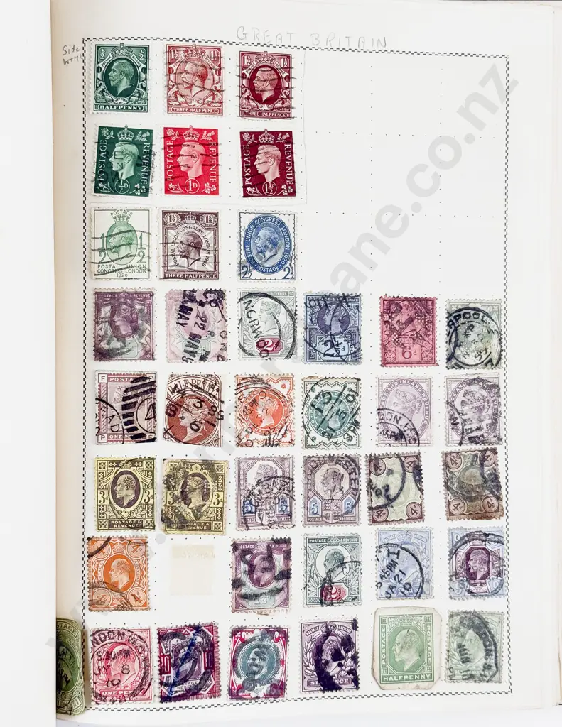 Two Empire Illustrated Stamp Albums of World Stamps with NZ Image 1++