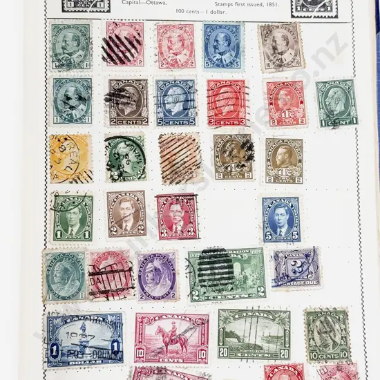Two Empire Illustrated Stamp Albums of World Stamps with NZ