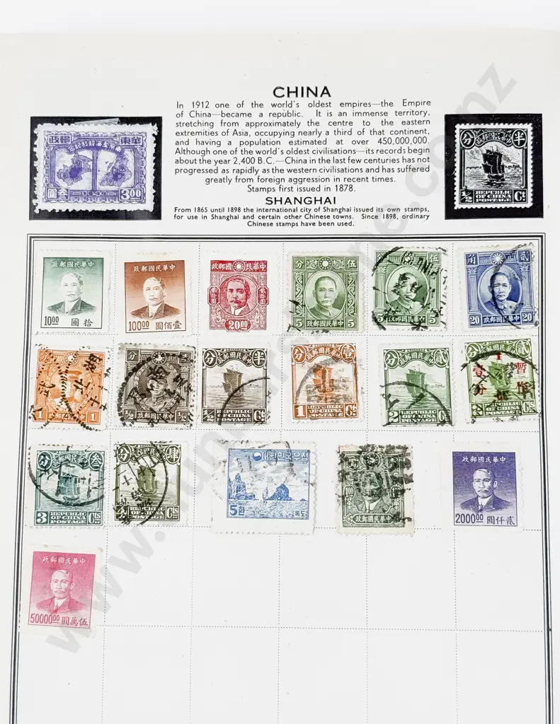Vintage World Stamp Album with NZ Image 1++