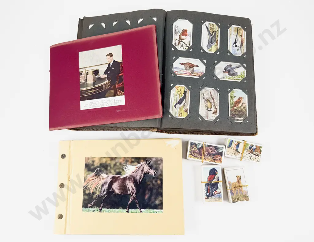 Large Album of Vintage Cigarette Cards with Loose - Horse Postcards and Booklet 1937 Trooping the Colour Image 1++