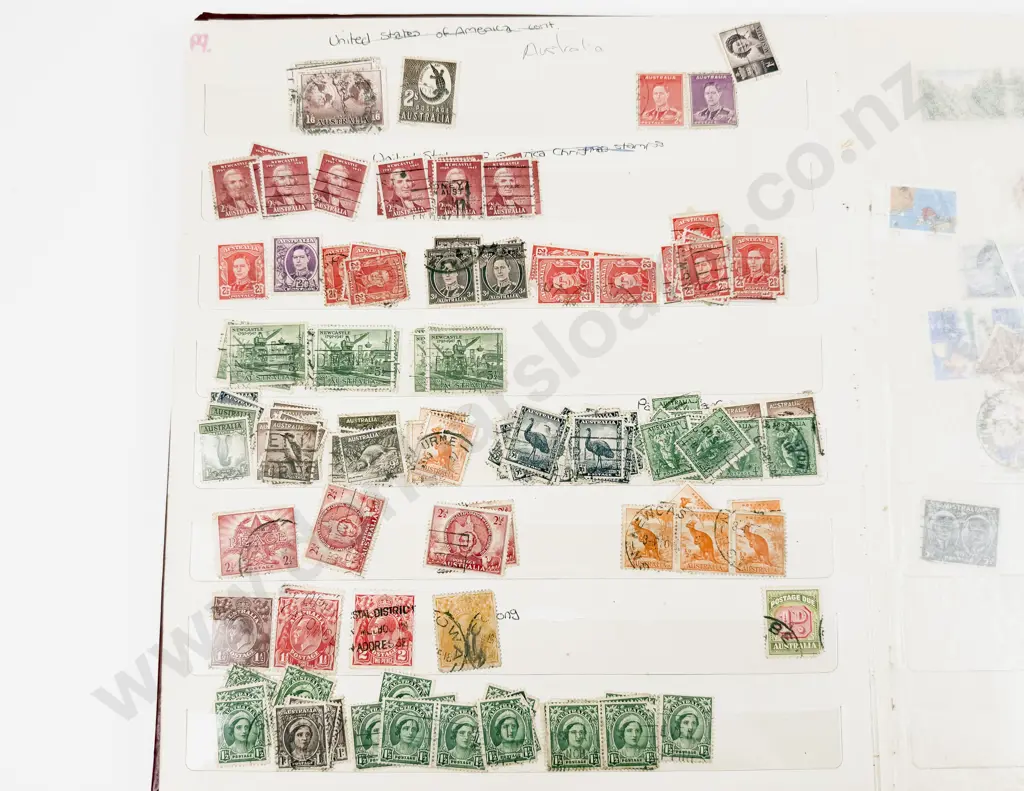Two Vintage NZ and World Stock Book Stamp Albums Image 1++