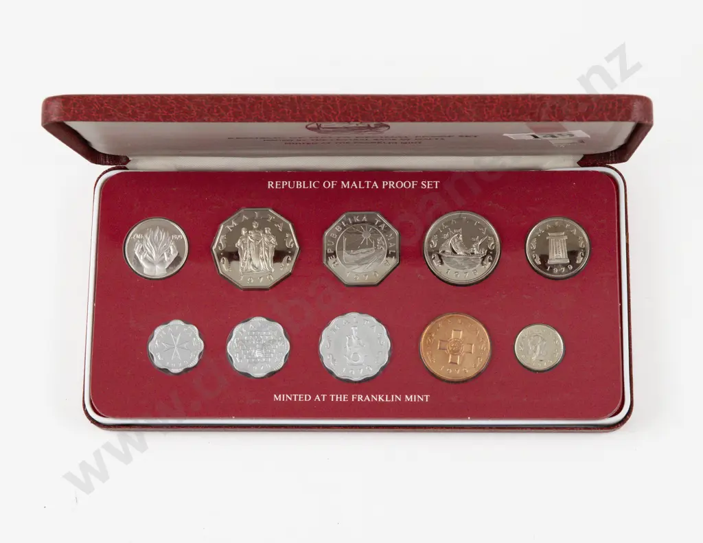 1979 Republic of Malta 10 Proof Coin Set Image 1++