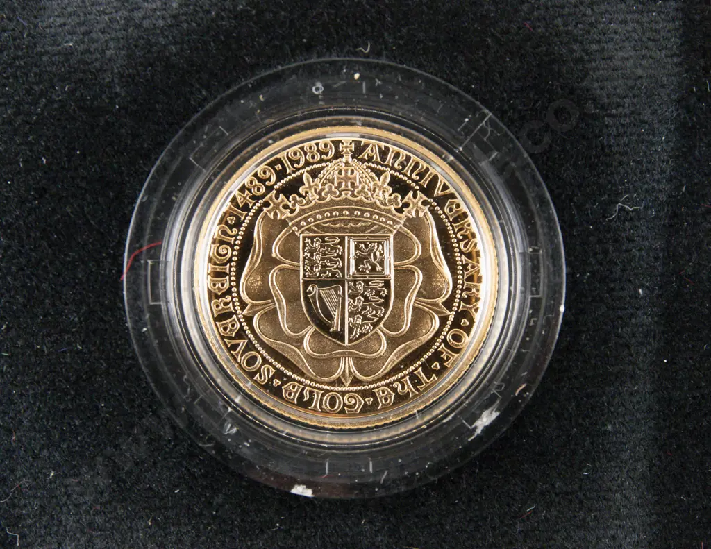 500th Anniversary of the First Gold Sovereign 1489-1989 Proof Coin #06672 Image 1++