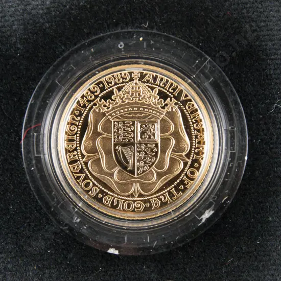 500th Anniversary of the First Gold Sovereign 1489-1989 Proof Coin #06672