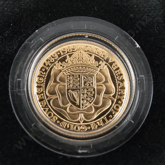 500th Anniversary of the First Gold Sovereign 1489-1989 Proof Coin #06674