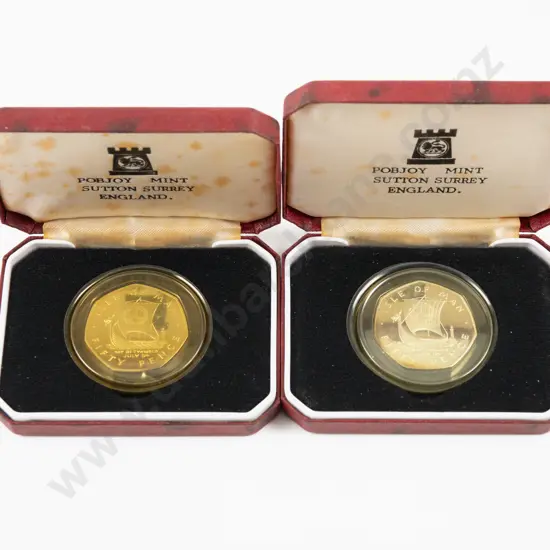 1979 Isle of Man Fifty Pence Silver Proof Coin x2