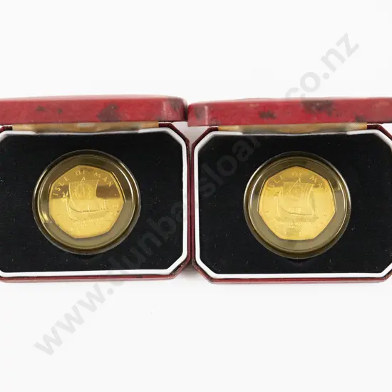 1979 Isle of Man Fifty Pence Silver Proof Coin x2