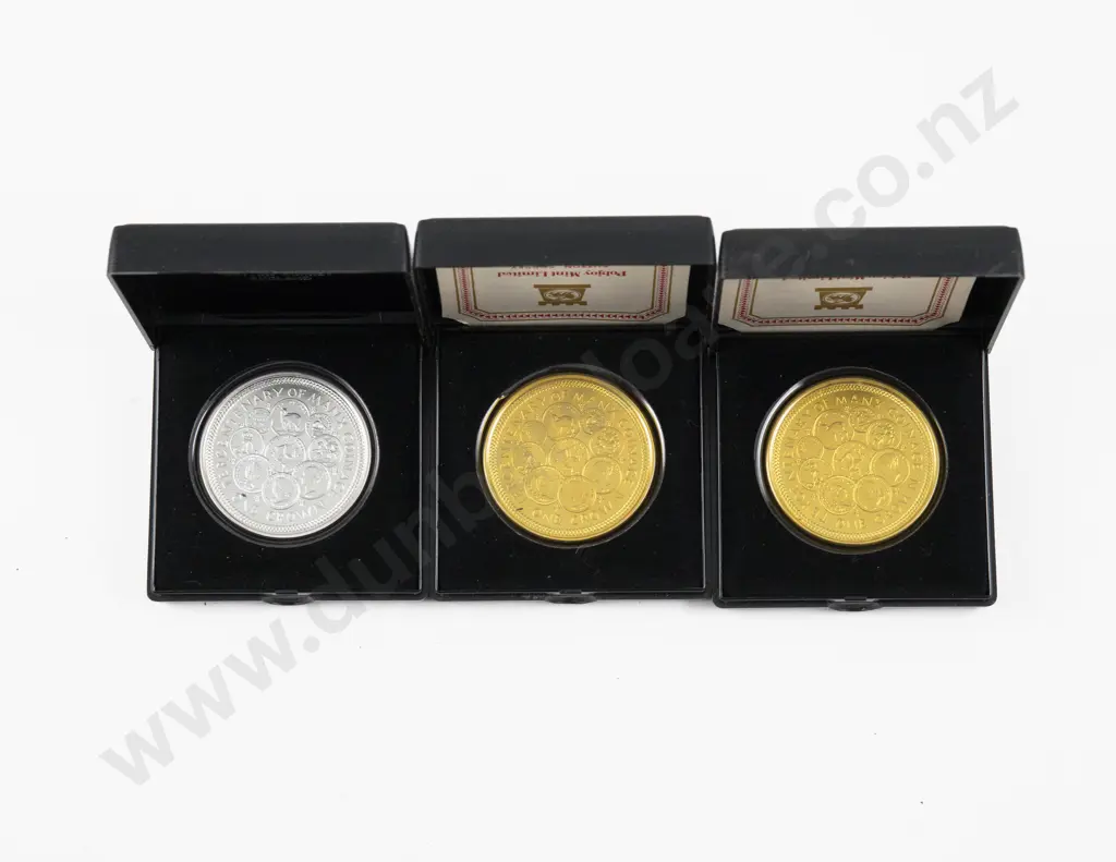 1979 Isle of Man Tercententary Crown Silver Proof Coin x3 Image 1++