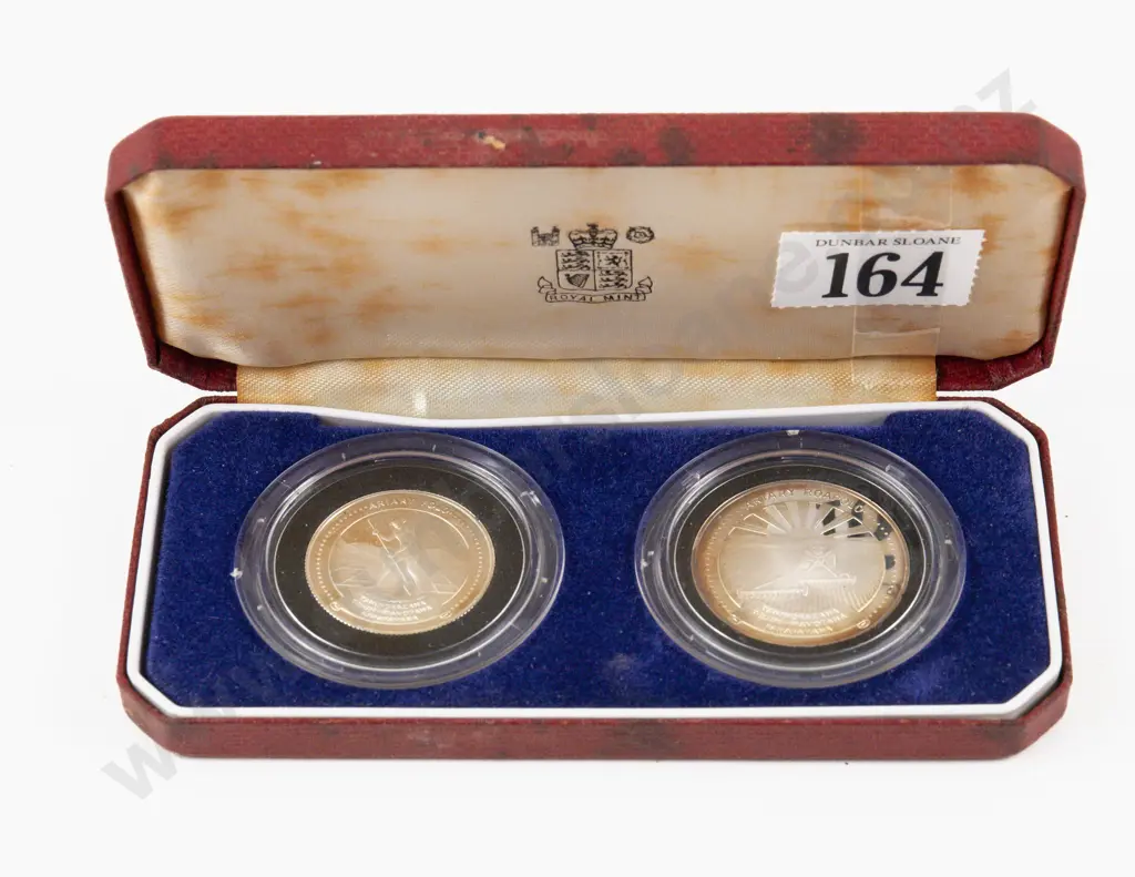 1978 Madagascar Silver Proof 2 Coin Set Image 1++