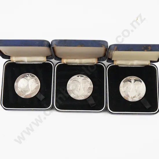 Spink 1981 Royal Wedding Silver Medal x3