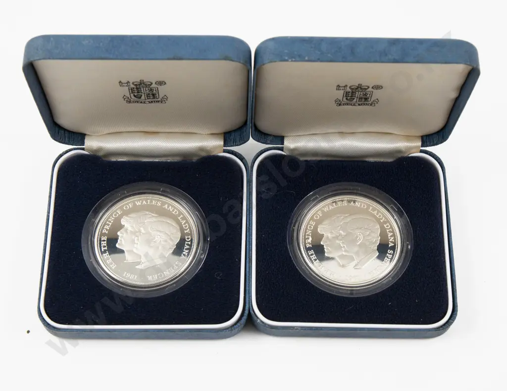 1981 Royal Wedding Silver Proof Coin x2 Image 1++