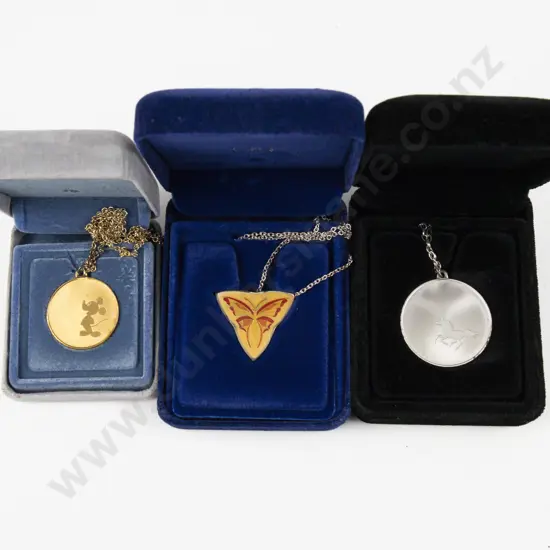 Franklin Mint Three Sterling Silver Pendants