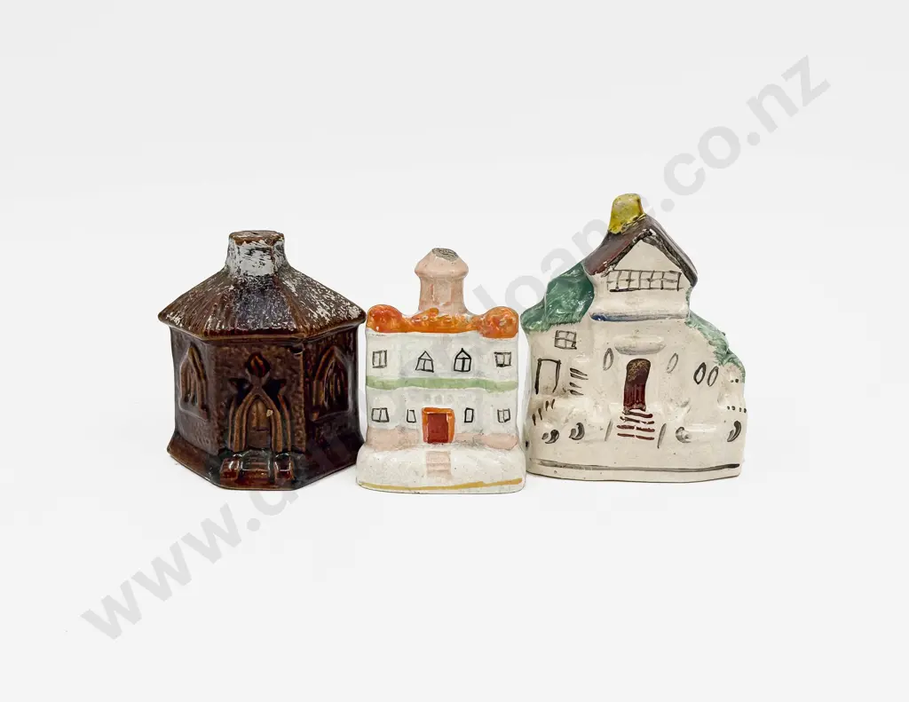 Two Staffordshire Money Boxes & Other Image 1++