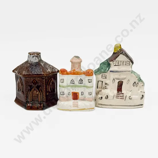 Two Staffordshire Money Boxes & Other