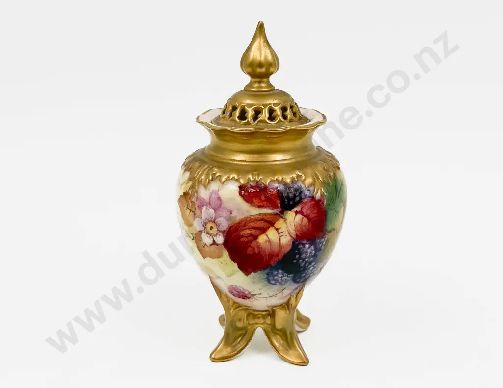 Royal Worcester Small Lidded Vase Image 1++
