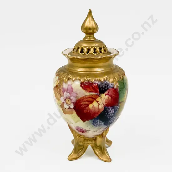 Royal Worcester Small Lidded Vase