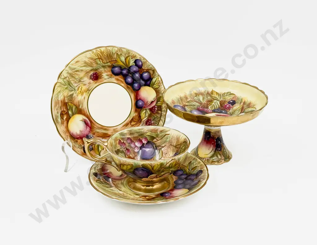 Aynsley Fancy China Trio and Comport Image 1++