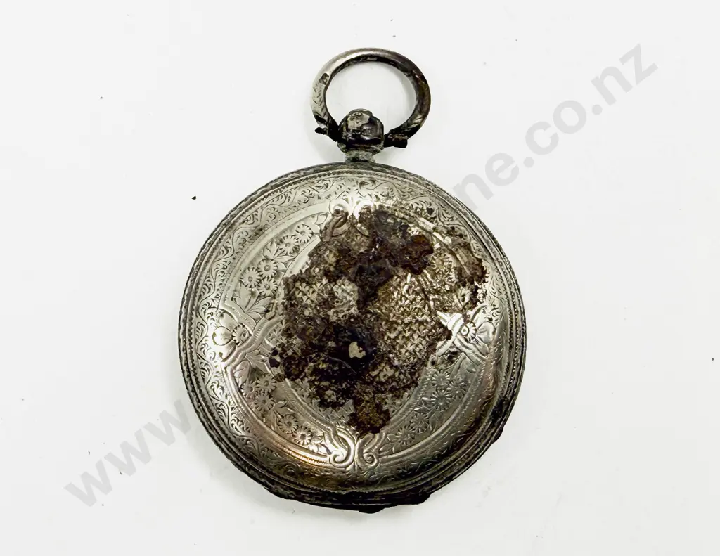 Small S/S Engraved Pocket Watch Image 1++