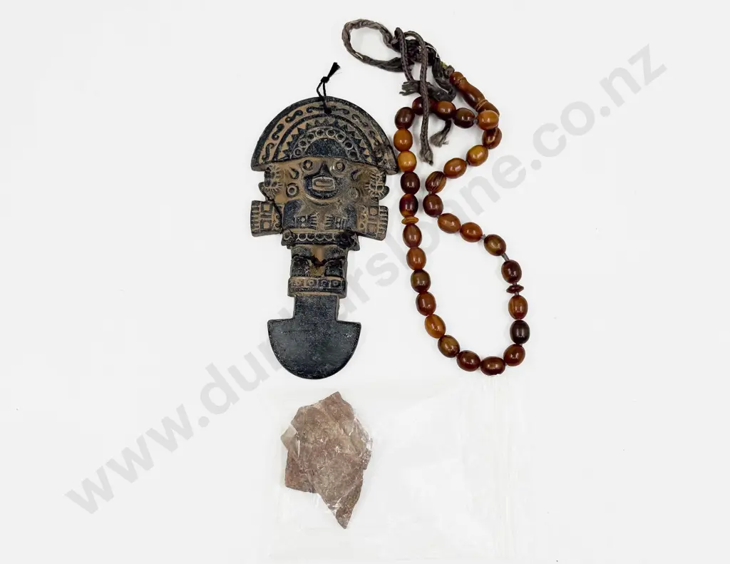 Small Qty of Assorted Including Small Dig site Remnants Icon and Rosary Beads Image 1++
