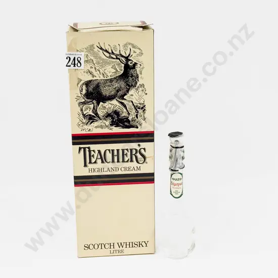 Teachers Highland Cream and Small Bottle of Liqueur
