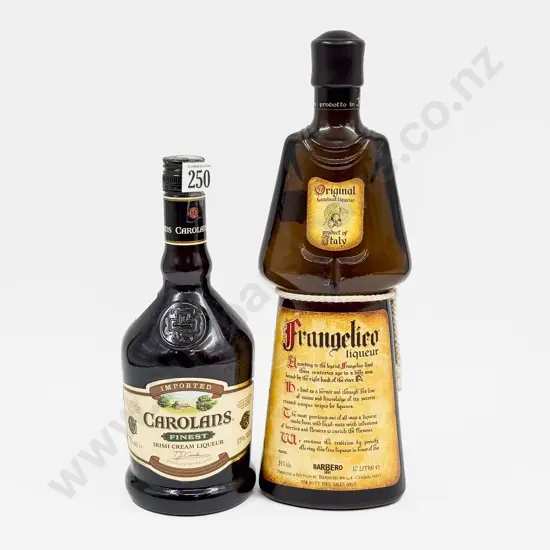 Bottle of Frangelico Together With Irish Cream Liqueur