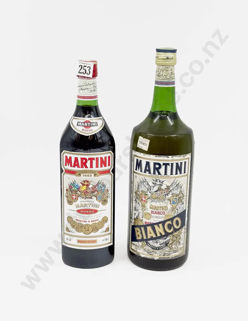 Two Bottles of Vintage Martini Vermouth Image 1++