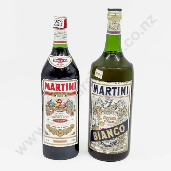 Two Bottles of Vintage Martini Vermouth