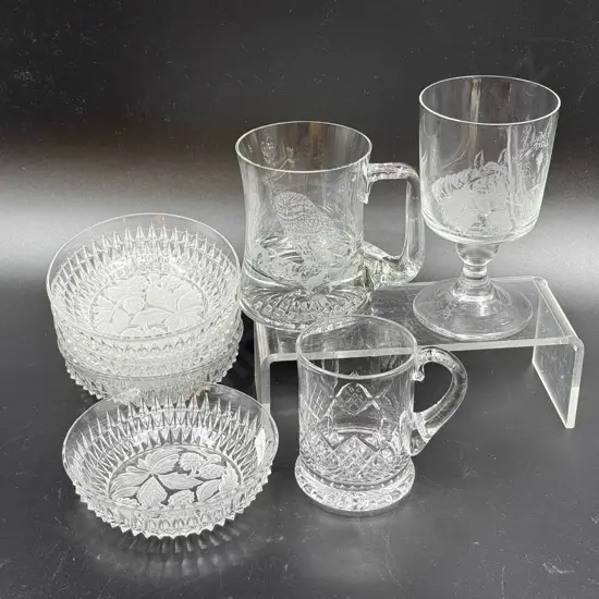 Small Qty of Assorted Crystal and Glass Ware