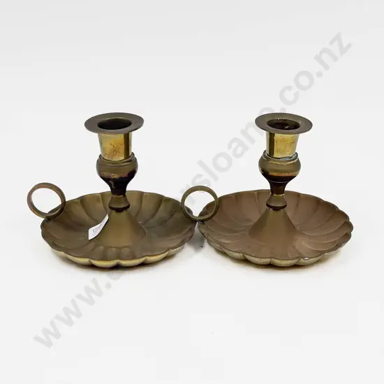 Pair of Brass Chamber Sticks