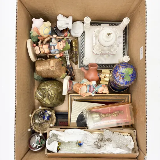 Box Qty of Assorted Figures and Ornaments Etc