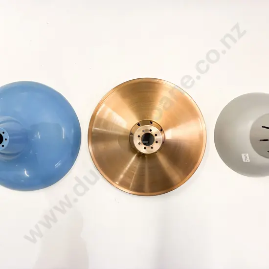 Three Assorted Metal Light Shades