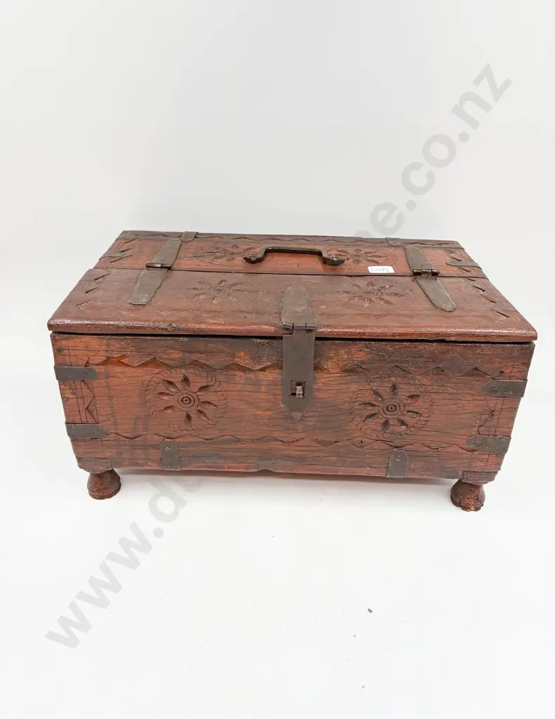Small Carved Camphor Wood Jewelry Box and Two Other Boxes Image 1++