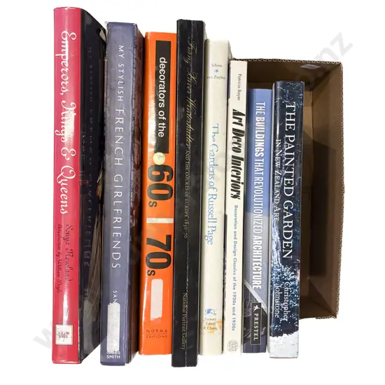 Box Qty of Assorted Home Deco Reference Books